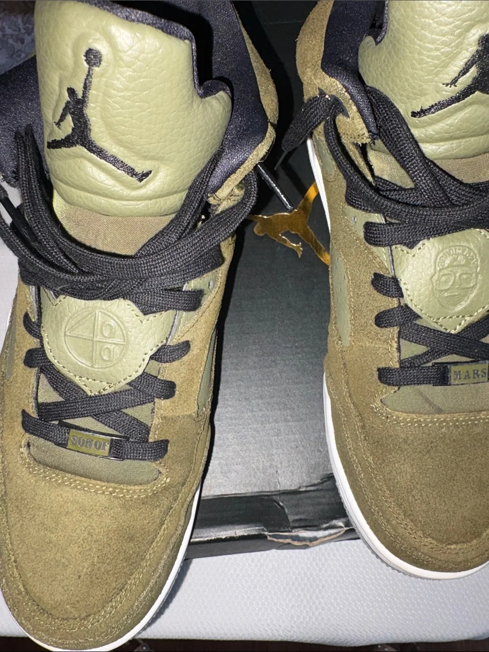 Jordan Son of Mars  Men’s Olive Green and Black High-Top Sneakers